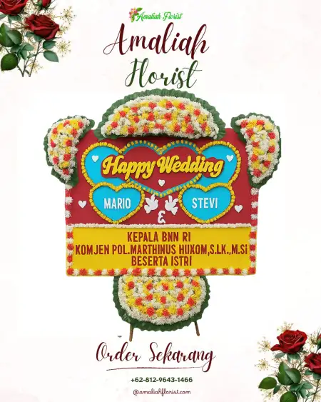Papan Bunga Pernikahan Besani